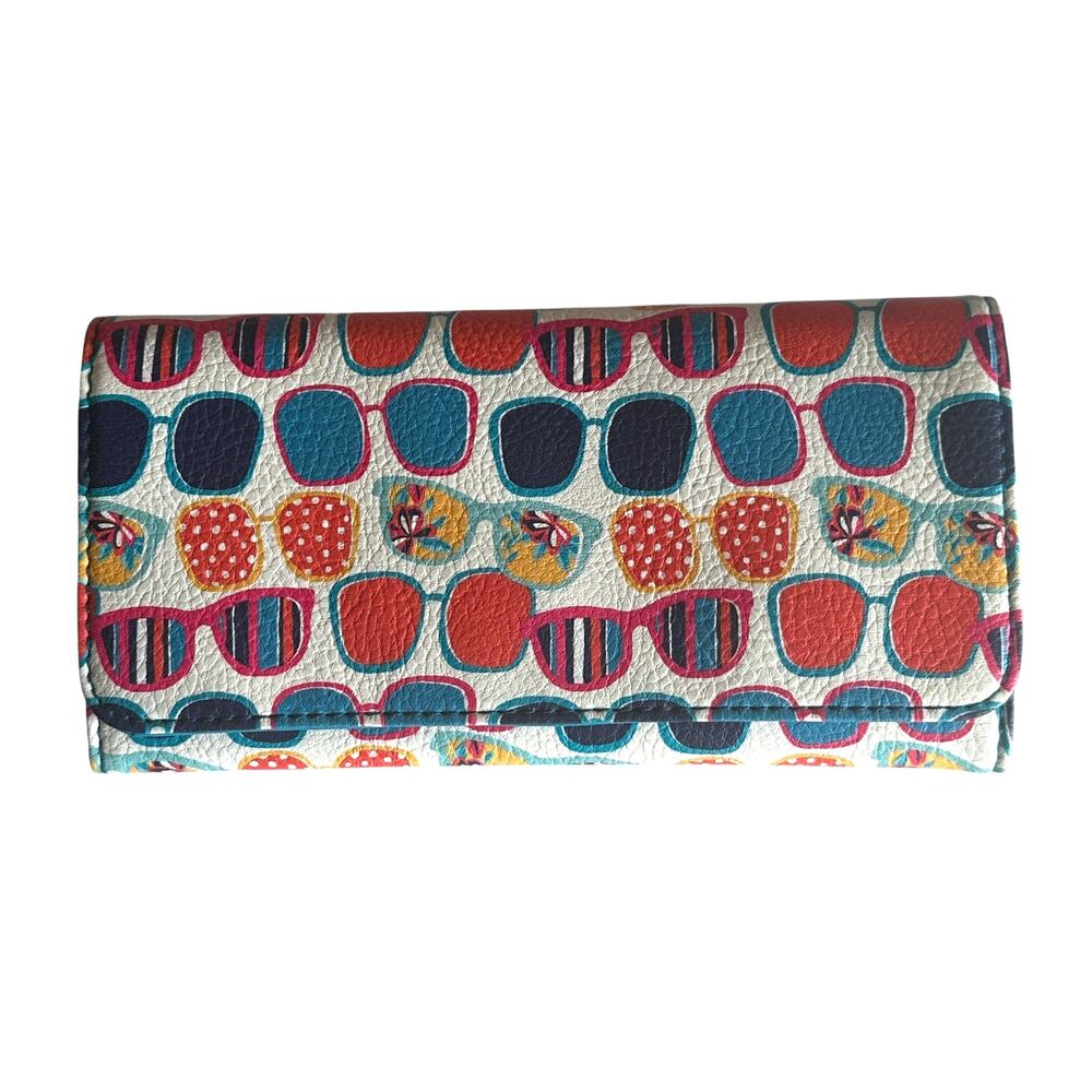 Relic by Fossil Wallet Sunglasses Print Trifold Colorful Novelty Vegan